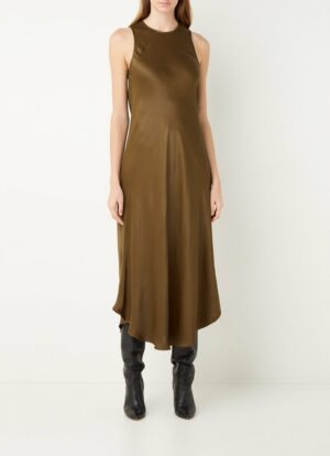 robe-longue-sans-mangue-satin-de-bijenkorf-second-female robe-longue-sans-mangue-satin-de-bijenkorf-second-female