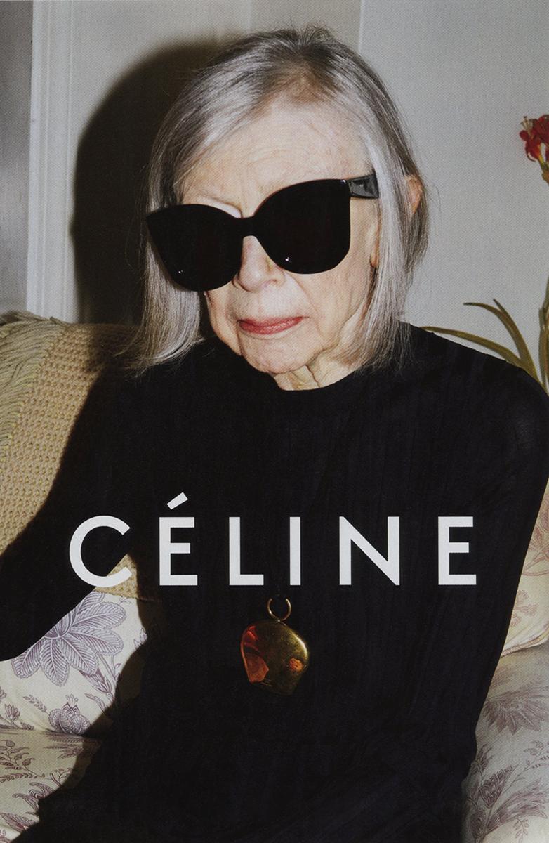 Campagne Céline printemps-été 2015 avec Joan Didion, photographiée par Juergen Teller.