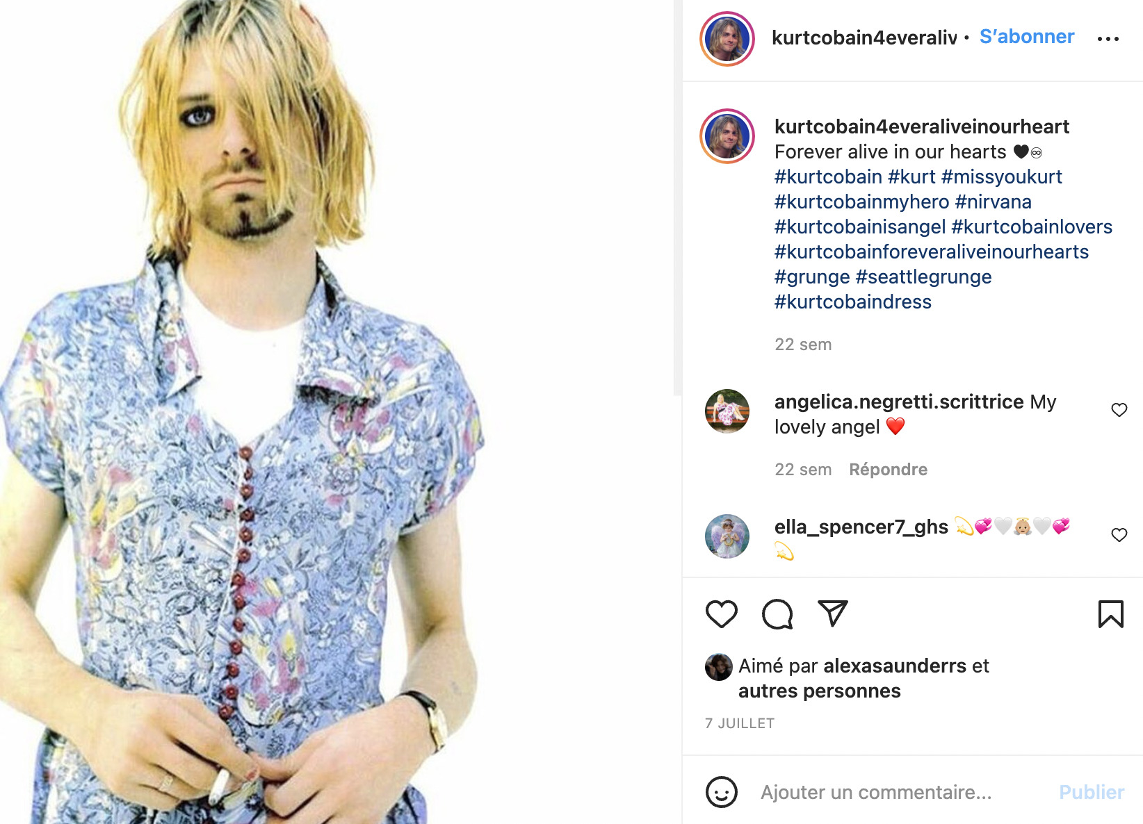 Kurt Cobain couverture de The Face