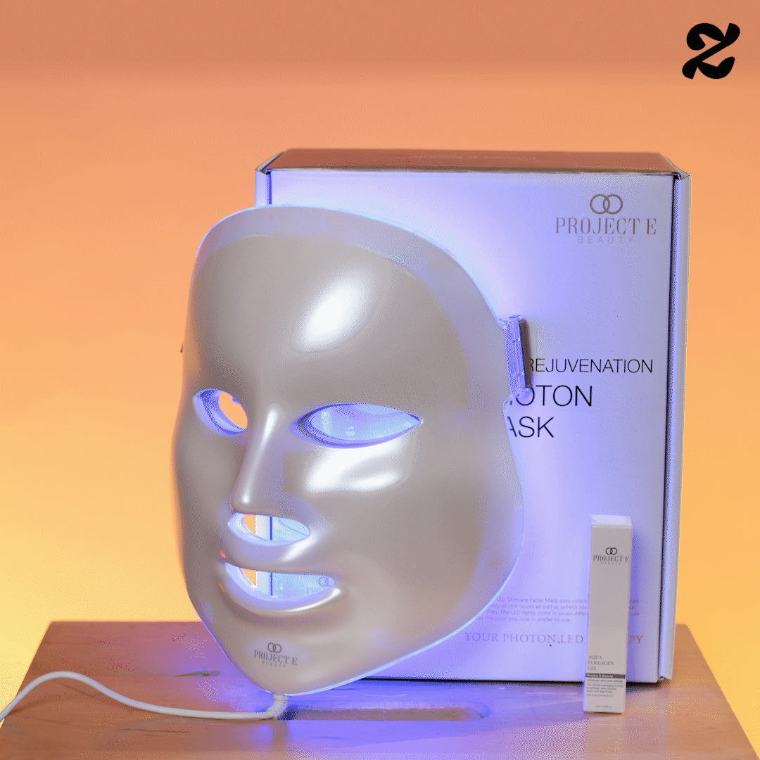 Masque lumineux 7 couleur, masque luminothérapie LED 3d, machine de beauté  électrique soins visage, appareil anti-rides Led 3d