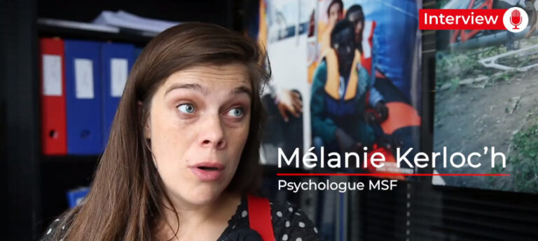 Mélanie Kerloc'h donne une interview à Médecins sans frontières. Mélanie Kerloc'h donne une interview à Médecins sans frontières.