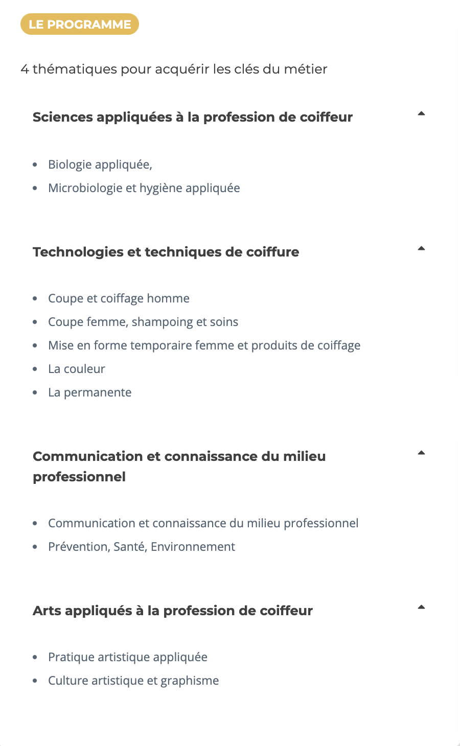 Formation coiffeurs