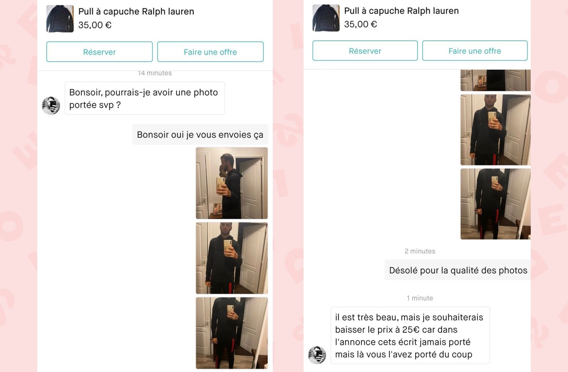 Exemple typique de quelqu'un qui abuse dans son prétexte aux négos… © Twitter Balance Ton Vinted.