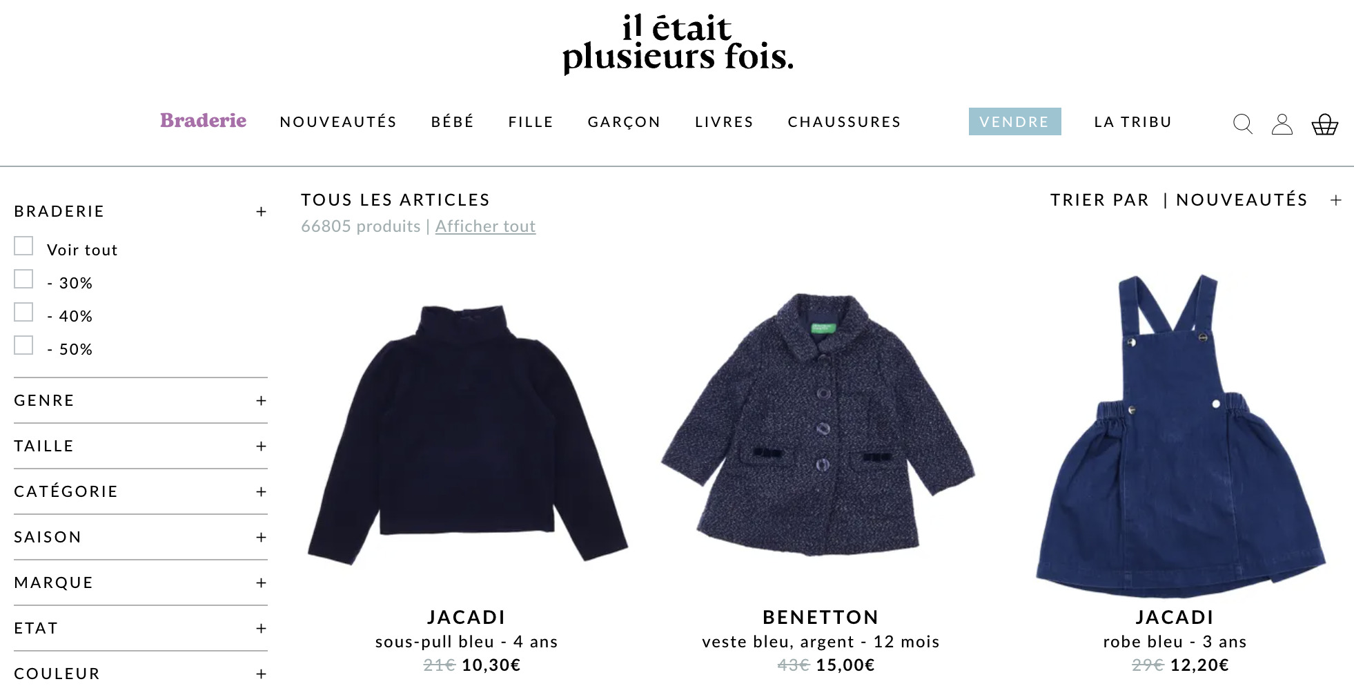 Il était plusieurs fois, pour habiller bébés, enfants, et ados