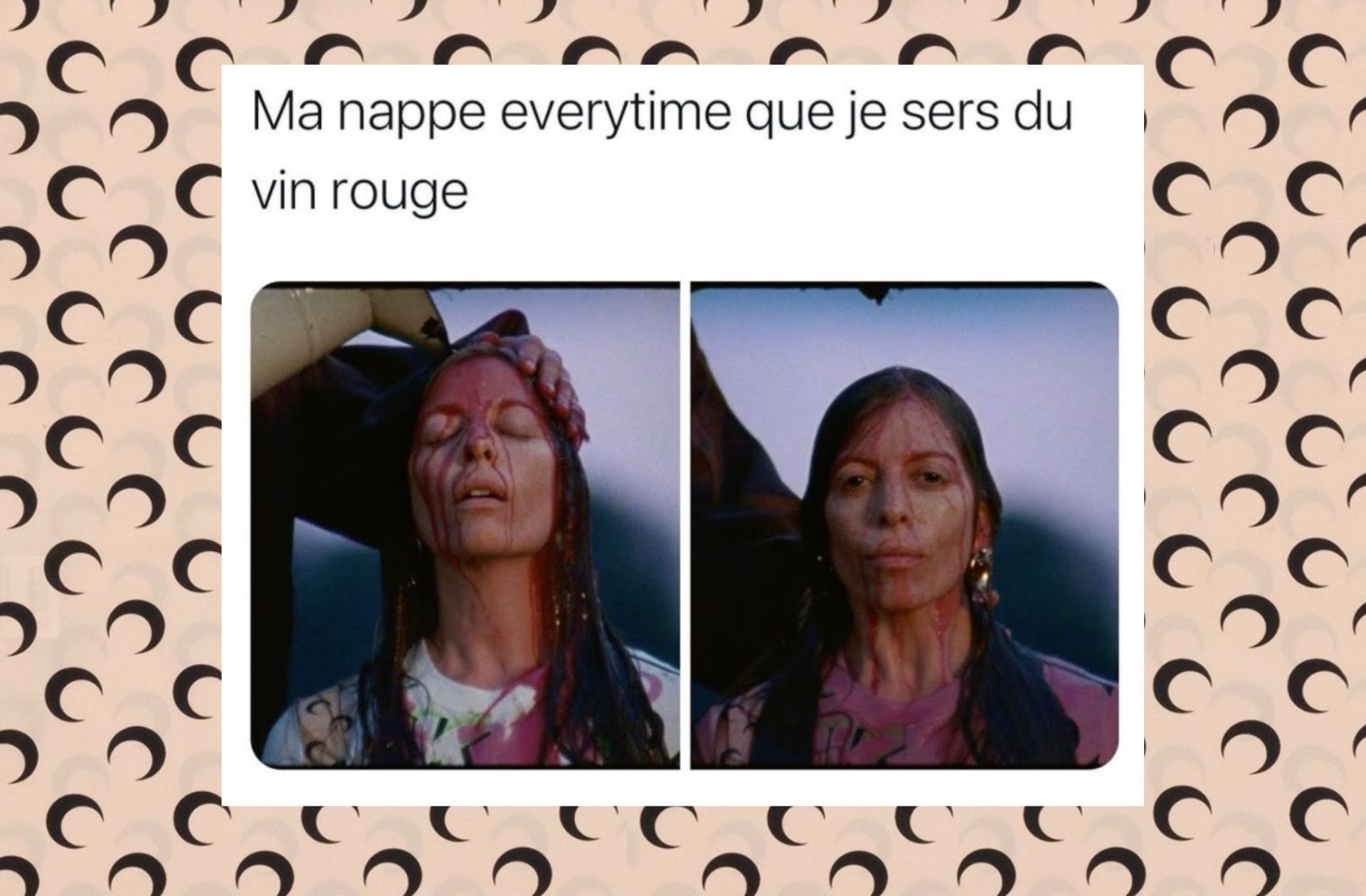 Un mème de @Yugnat999 pour le compte Instagram de Marine Serre.