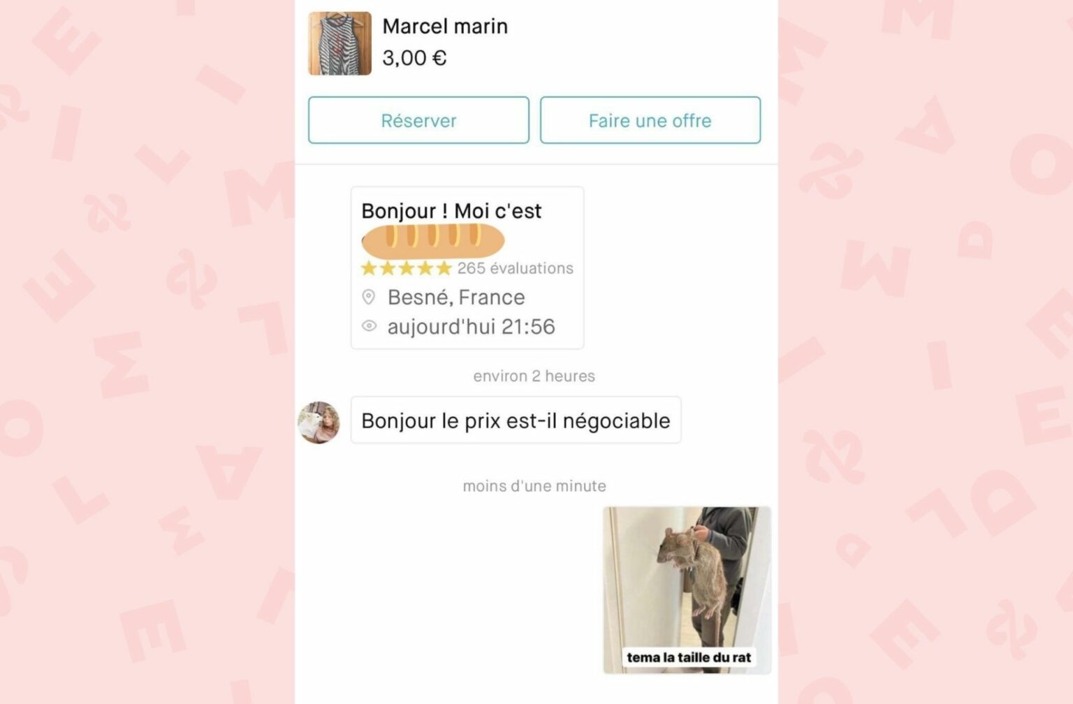 Même avec les prix les plus bas, on n'est jamais à l'abri de négociations absurdes sur Vinted.