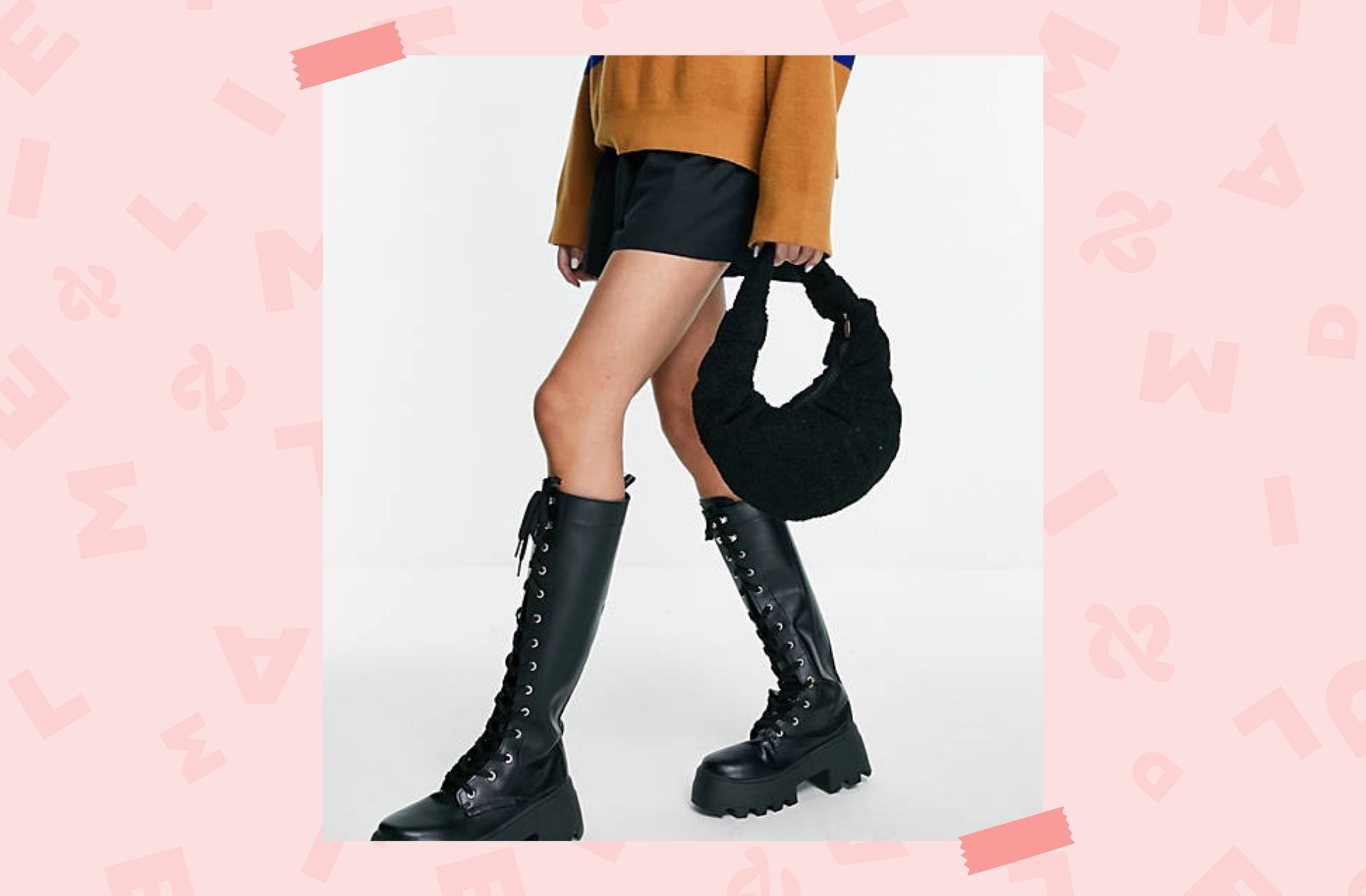 Sac-demie-lune-imitation-peau-de-mouton-SVNX Sac-demie-lune-imitation-peau-de-mouton-SVNX