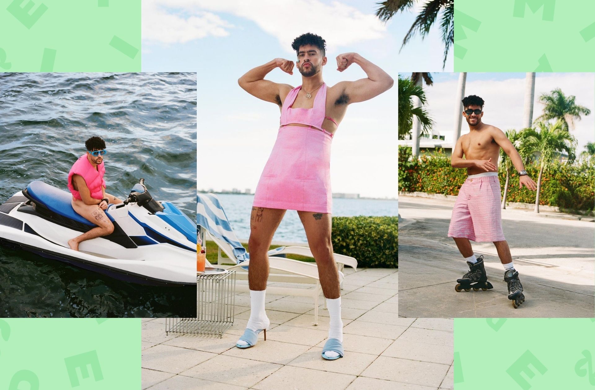 Bad Bunny enfile une robe pour la nouvelle campagne Jacquemus