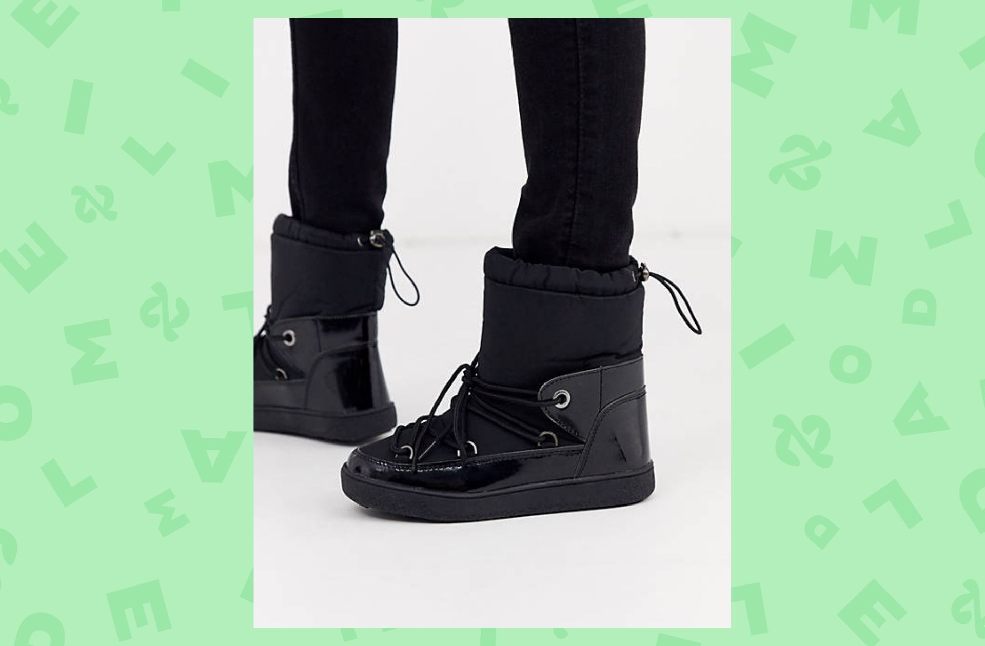 Bottines après-ski à laçage — Glamorous — 52,99€.