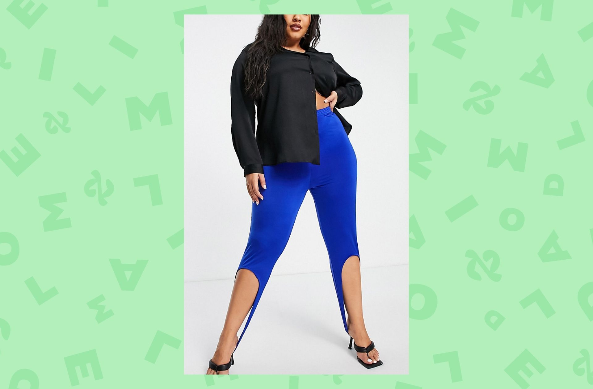 Public Desire - Legging taille haute à brides sous-pied - Cobalt