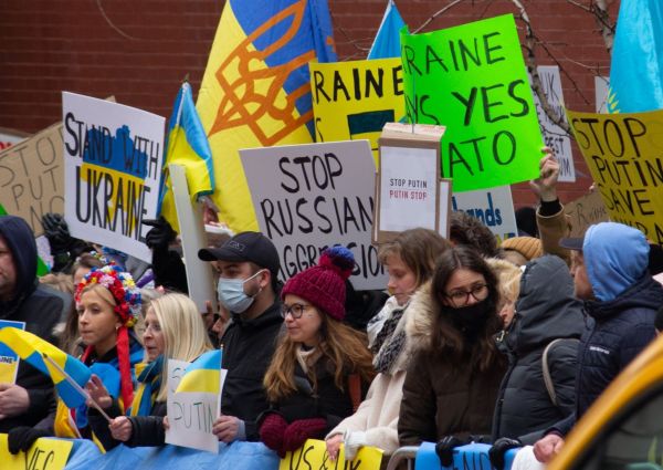 Andriy Yatsykiv – Ukraine manifestation new york fevrier 2022 flickr