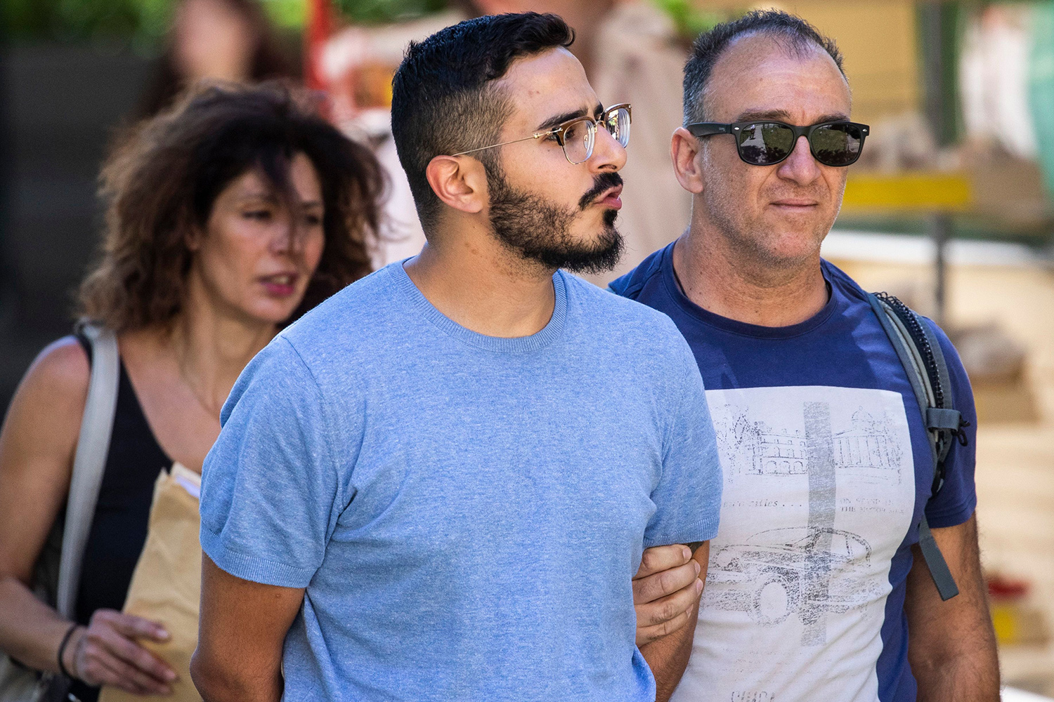 Mandatory Credit: Photo by TORE KRISTIANSEN/VG/EPA-EFE/Shutterstock (10326205c)
Tinder swindler Simon Leviev (L) is expelled from the city of Athens, Greece, 01 July 2019 (issued 02 July 2019). According to media reports, Israeli Shimon Hayut, who falsely presented himself on dating app Tinder as the son of billionaire Lev Leviev, was arrested in Greece during a joint operation between Interpol and Israel Police over the alleged defrauding of several Scandinavian women.
Israeli man arrested in Greece over alleged defrauding of Scandinavian women using dating app Tinder, Athens - 01 Jul 2019