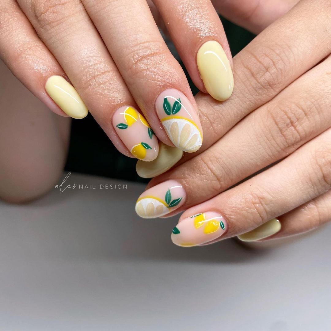 tendance-nail-art-citron