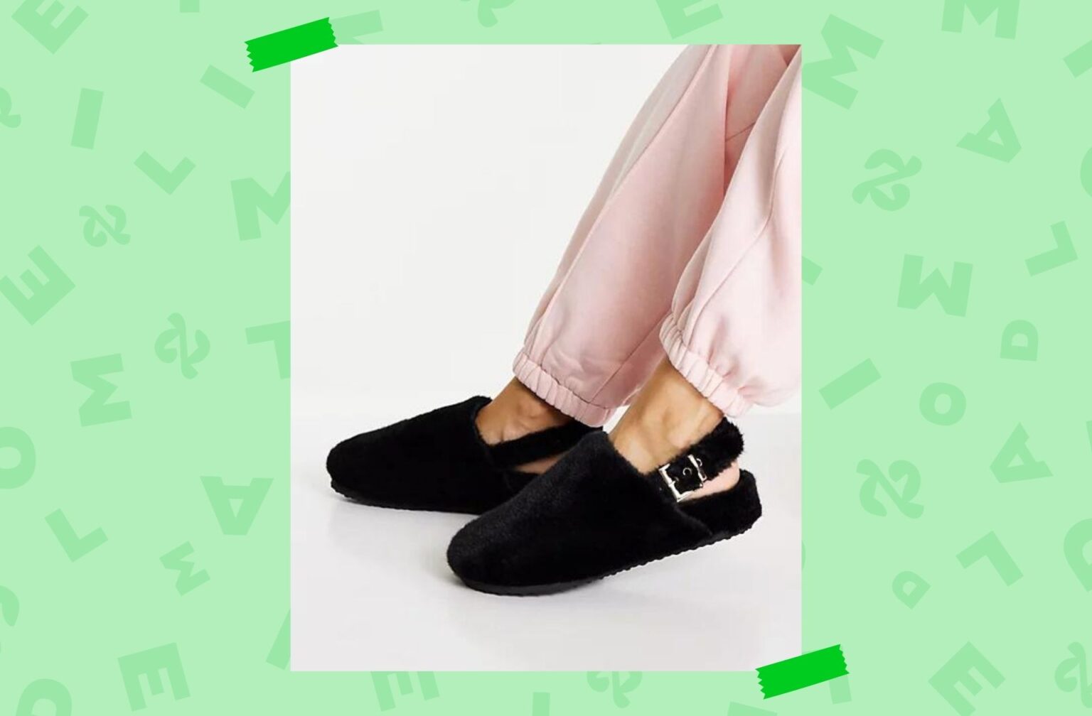 ASOS DESIGN – Meditate – Sabots plats à bride arrière en fausse fourrure – Noir ASOS DESIGN – Meditate – Sabots plats à bride arrière en fausse fourrure – Noir