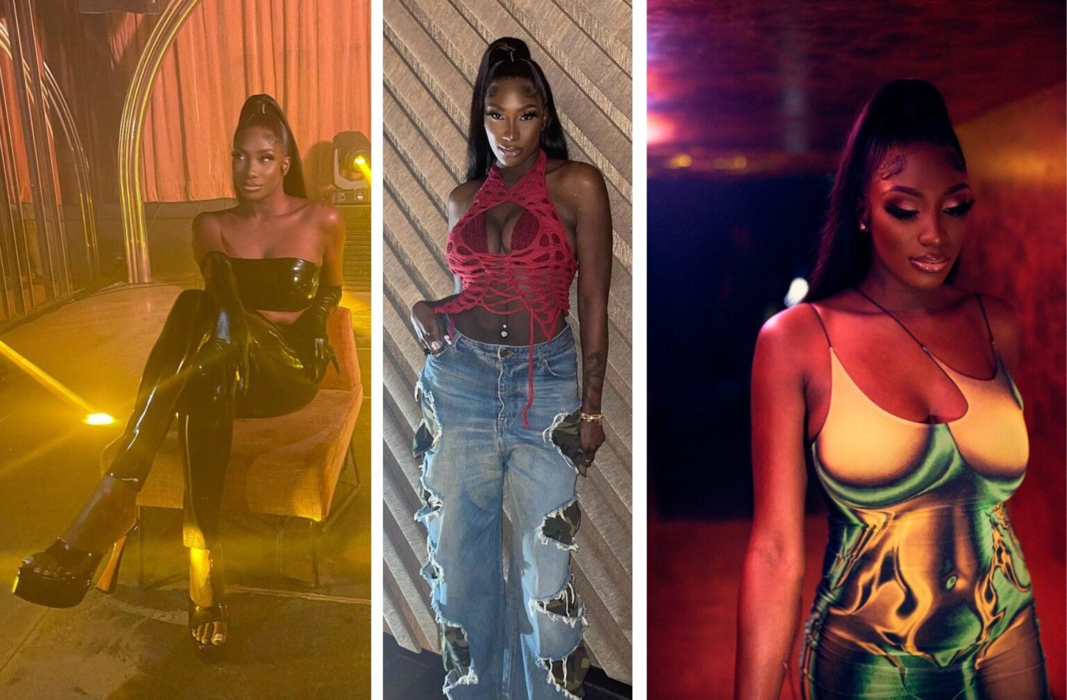 Les trois looks Shatta de Aya Nakamura dans Dégaine Les trois looks Shatta de Aya Nakamura dans Dégaine