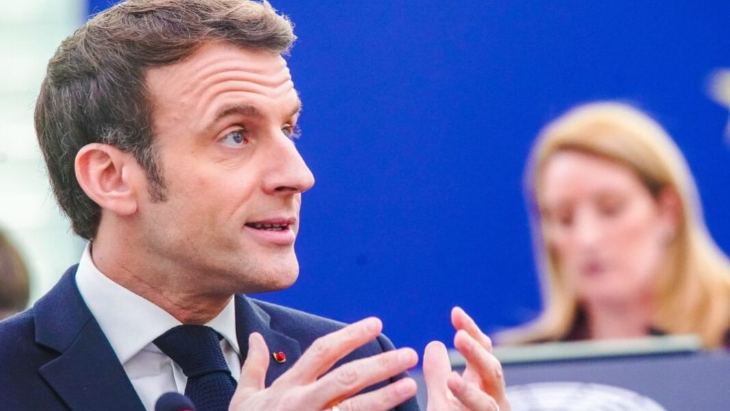 Emmanuel Macron au Parlement Européen // Source : Capture d'écran Youtube