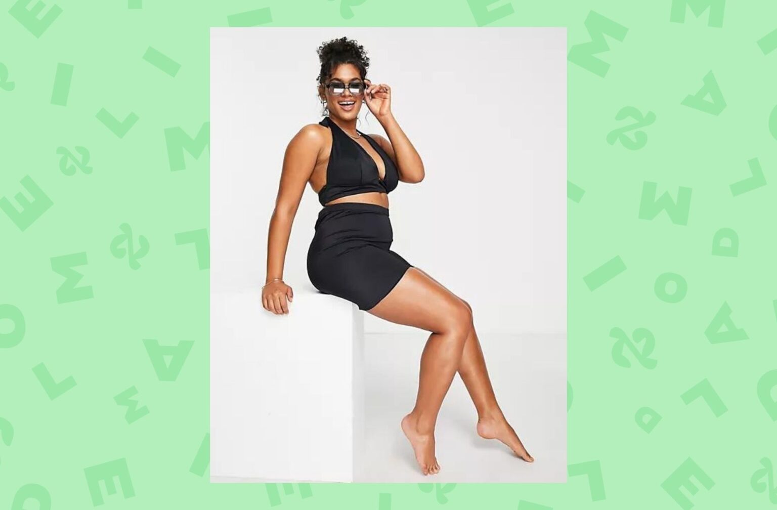 Bas de bikini legging en tissu recyclé, Asos Bas de bikini legging en tissu recyclé, Asos