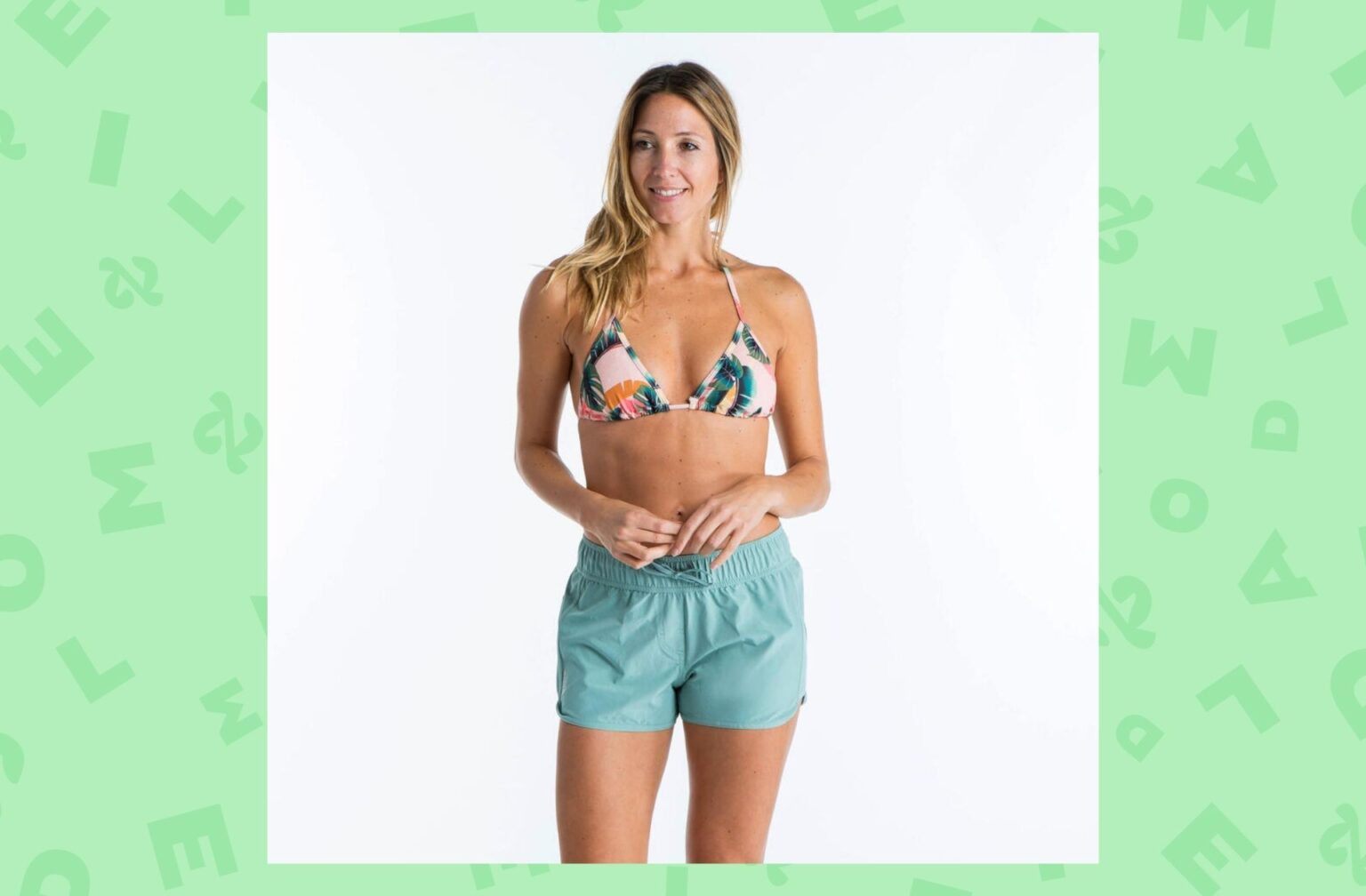 BOARDSHORT SURF FEMME TINI KAKI AVEC CEINTURE ÉLASTIQUÉE ET CORDON DE SERRAGE BOARDSHORT SURF FEMME TINI KAKI AVEC CEINTURE ÉLASTIQUÉE ET CORDON DE SERRAGE