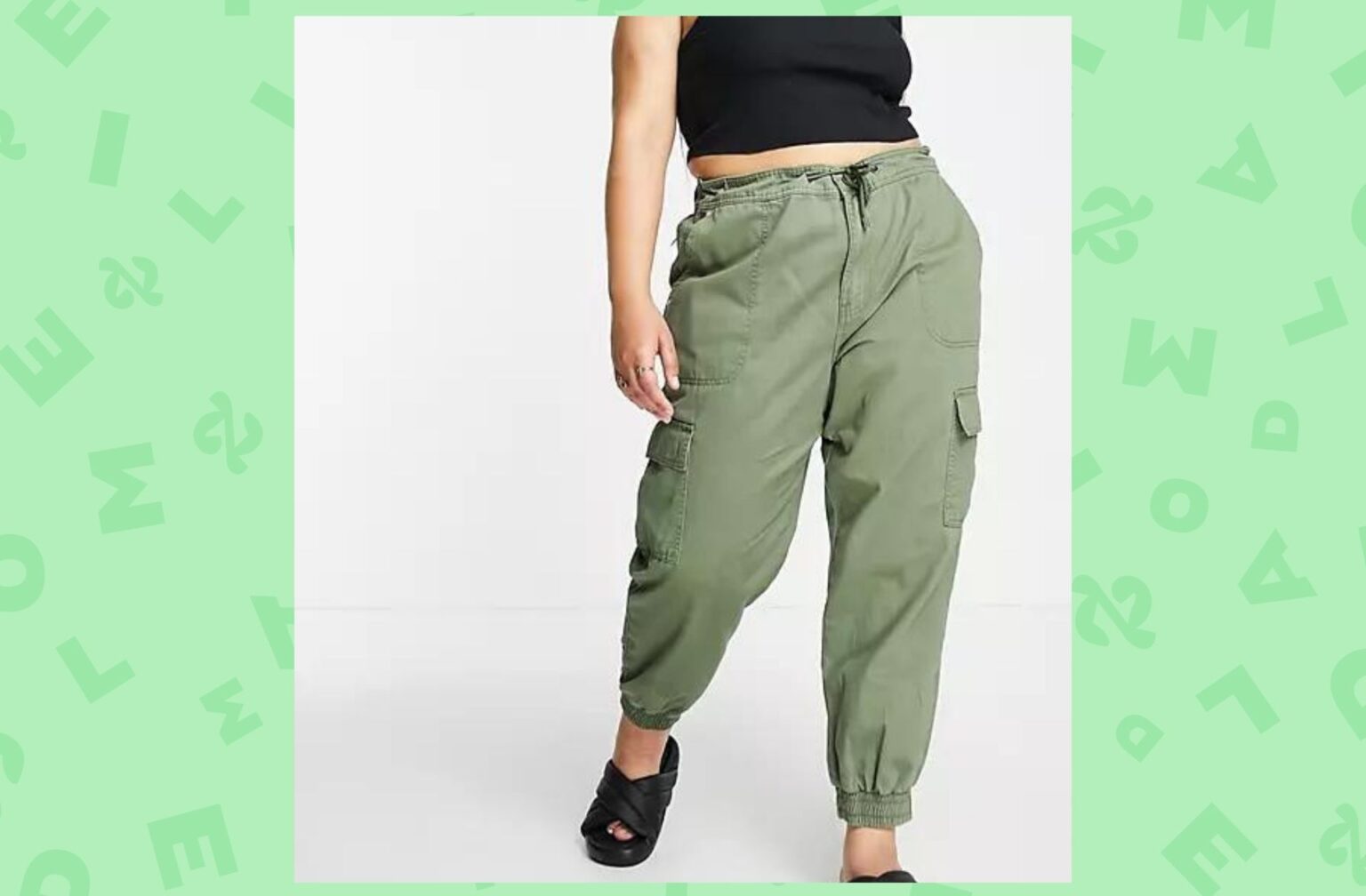 River Island Plus – Pantalon cargo – Vert River Island Plus – Pantalon cargo – Vert