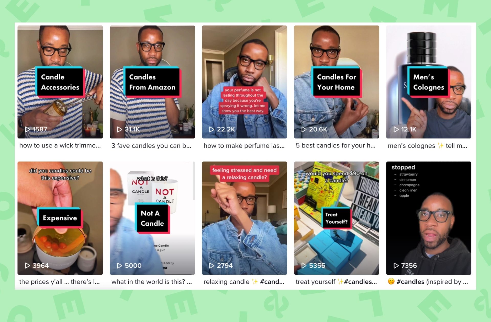 Sur TikTok, SirCandleMan lâche ses meilleurs conseils et critiques en matière de bougies parfumées