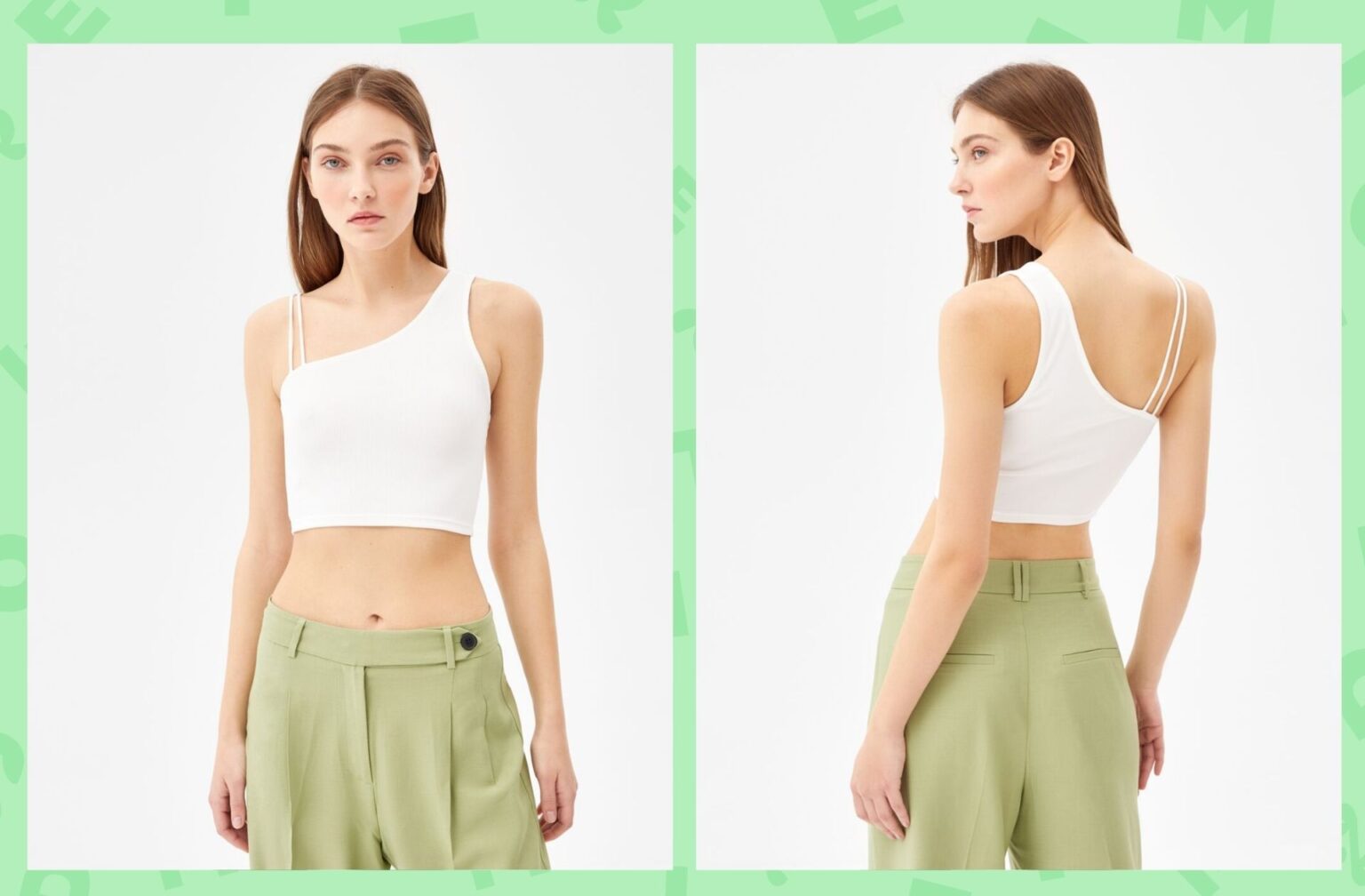 T-shirt asymétrique double bretelle T-shirt asymétrique double bretelle