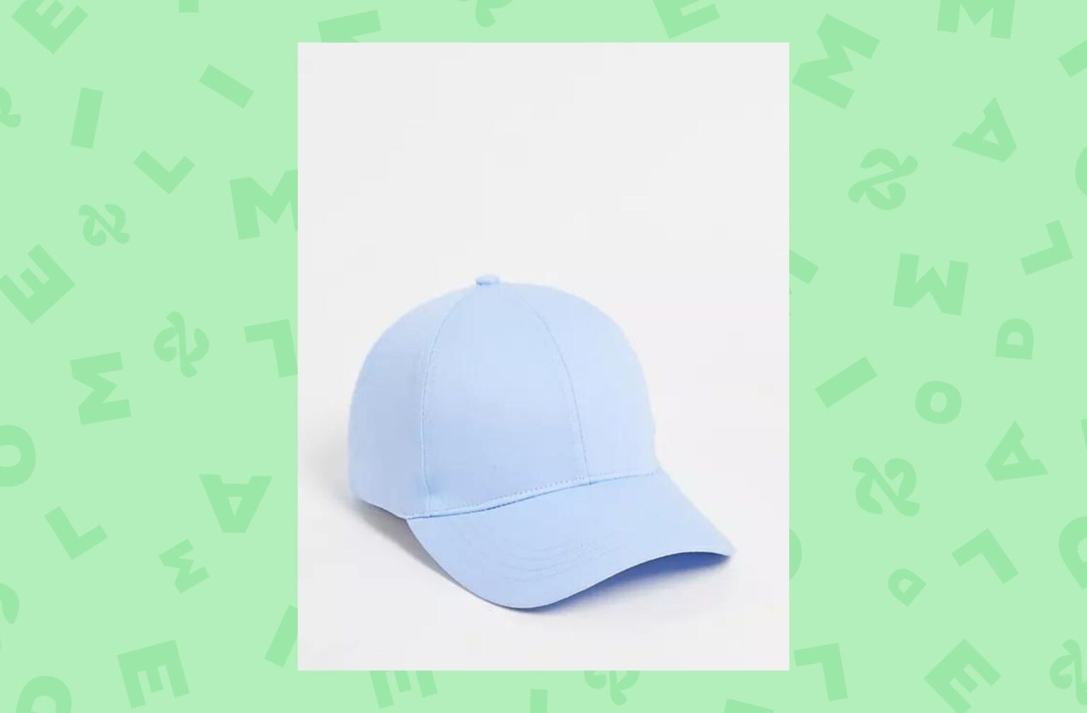 ASOS DESIGN – Casquette de baseball en toile – Bleu pastel ASOS DESIGN – Casquette de baseball en toile – Bleu pastel