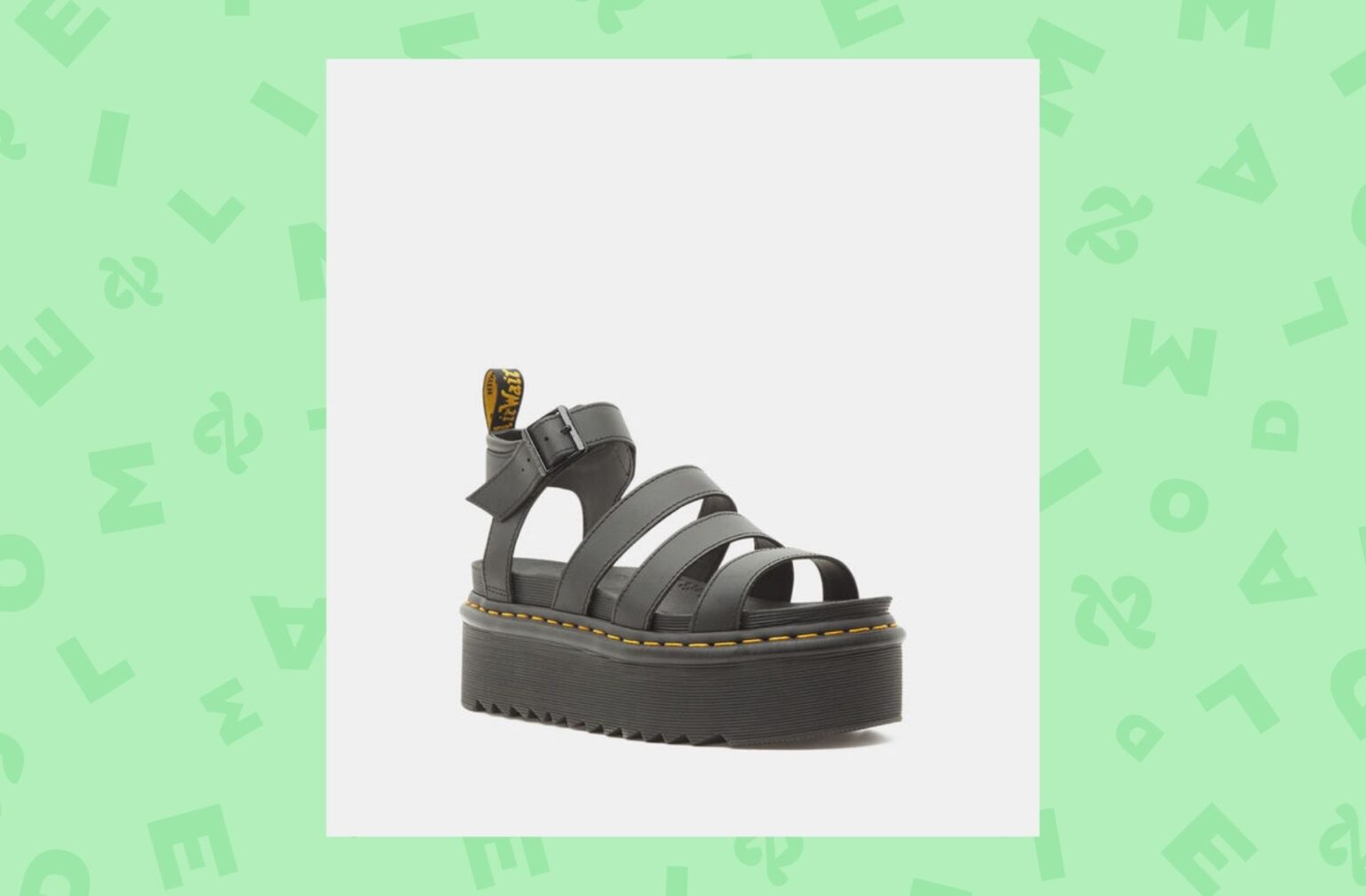 DR. MARTENS — Spartiates à plateforme Blaire Quad brides cuir DR. MARTENS — Spartiates à plateforme Blaire Quad brides cuir
