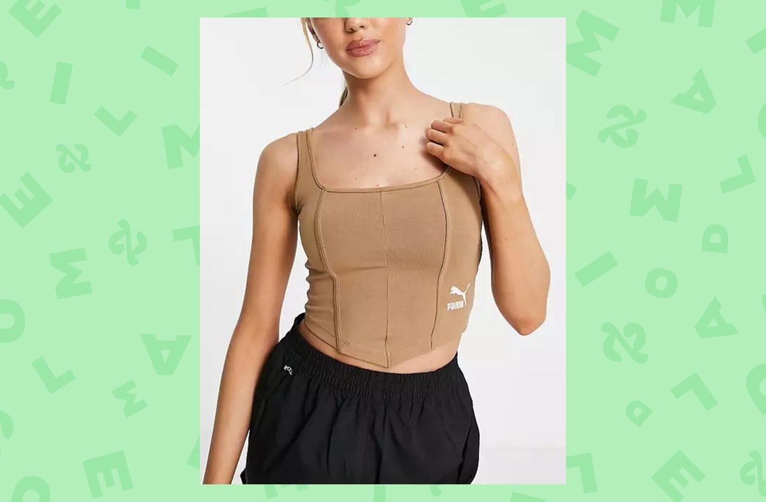 Exclusivité ASOS – Puma – Top corset structuré – Fauve Exclusivité ASOS – Puma – Top corset structuré – Fauve