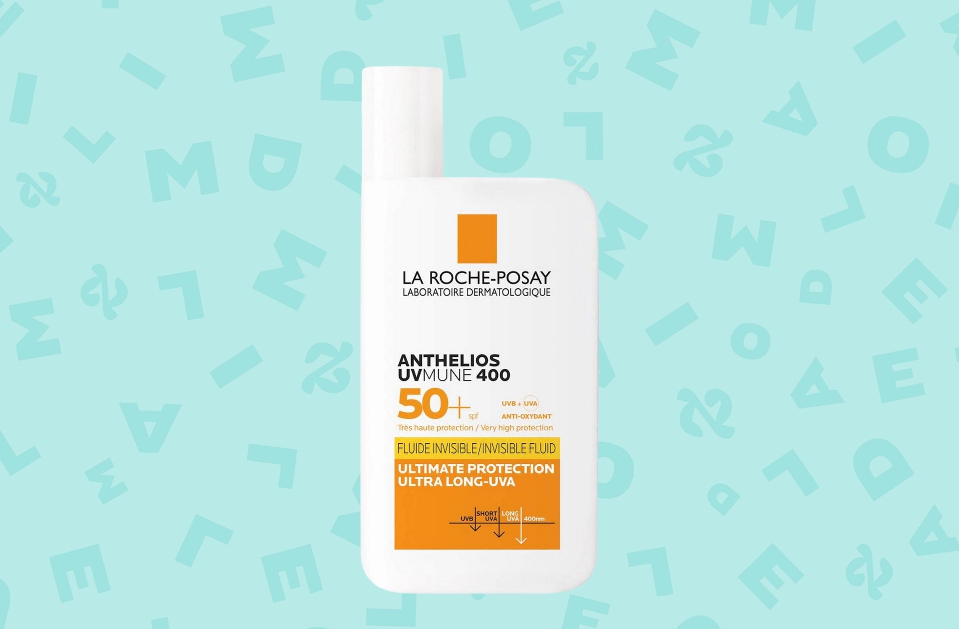 Fluide invisible Anthelios UVmune 400 SPF50+ — La Roche-Posay — 19,50€ les 50ml.