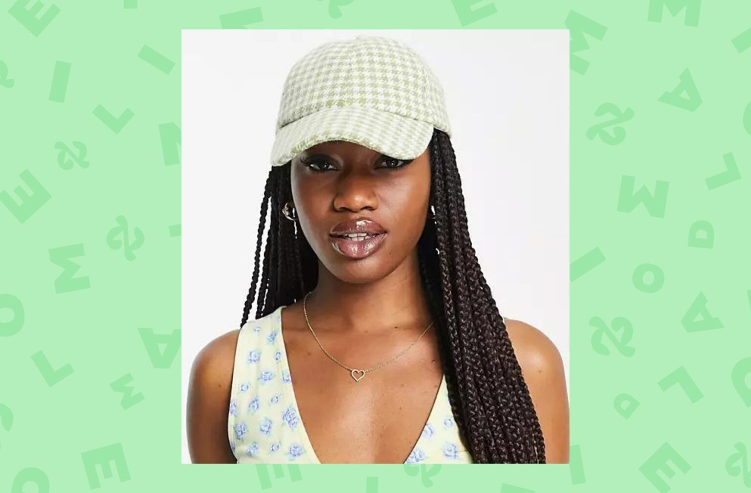 My Accessories London – Casquette à carreaux vichy – Vert My Accessories London – Casquette à carreaux vichy – Vert