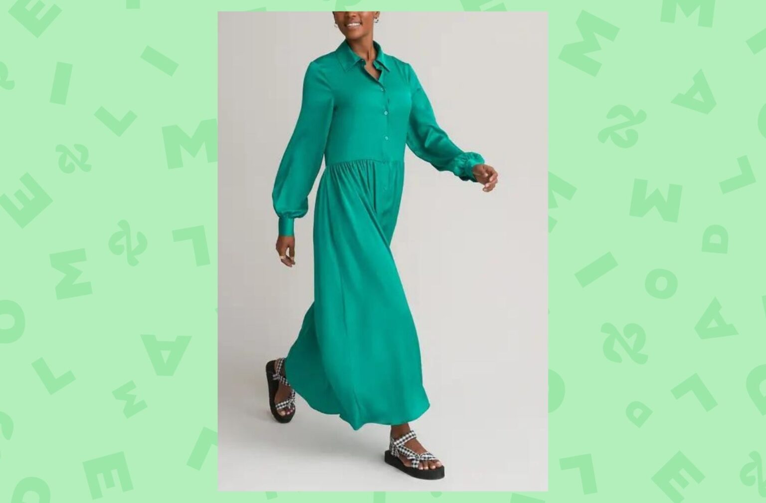 Robe-chemise maxi longue, manches longues Robe-chemise maxi longue, manches longues