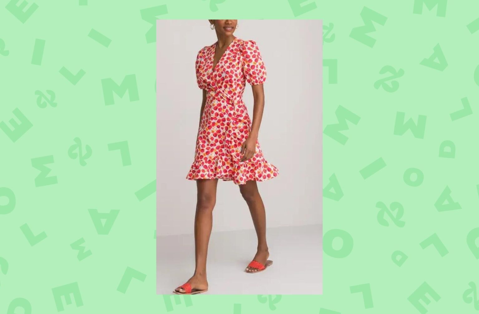 Robe courte à volants, fabriquée en Europe Robe courte à volants, fabriquée en Europe