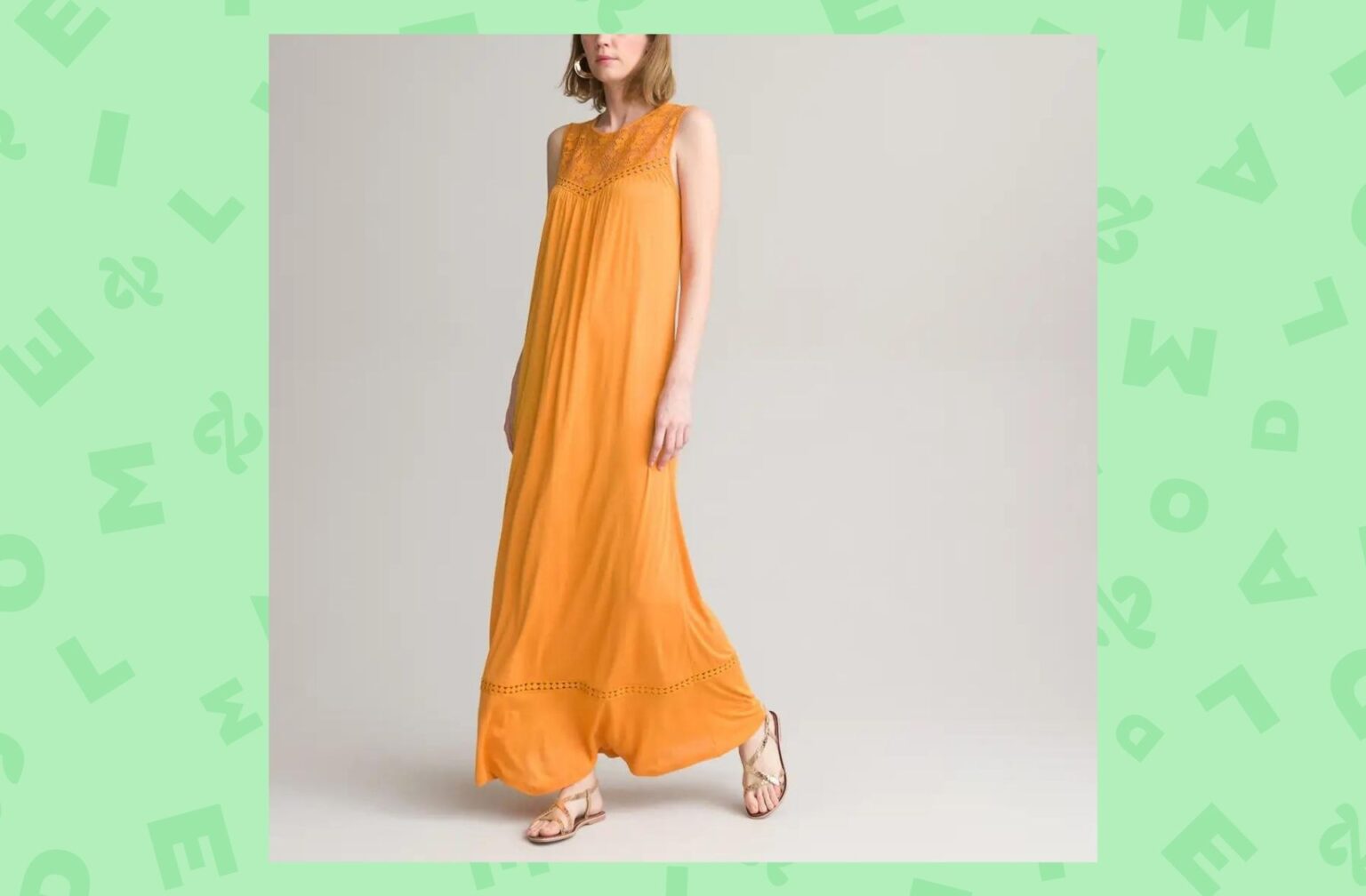 Robe droite jersey, longue, sans manches Robe droite jersey, longue, sans manches