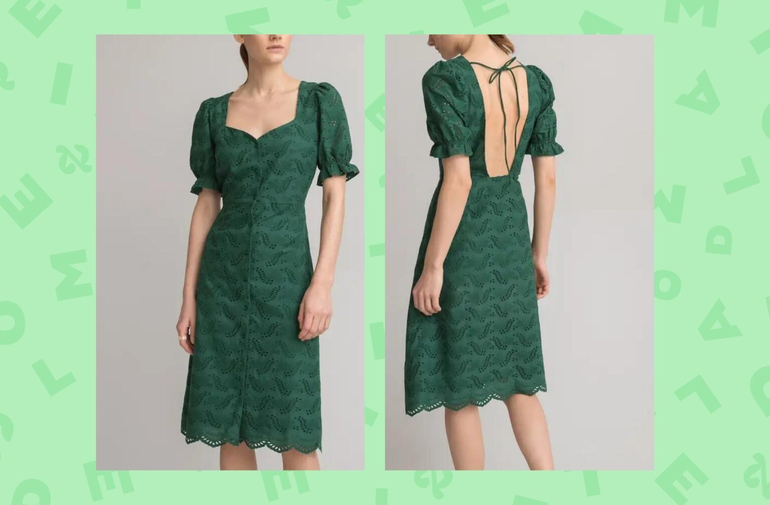 Robe encolure fantaisie, coton bio Robe encolure fantaisie, coton bio