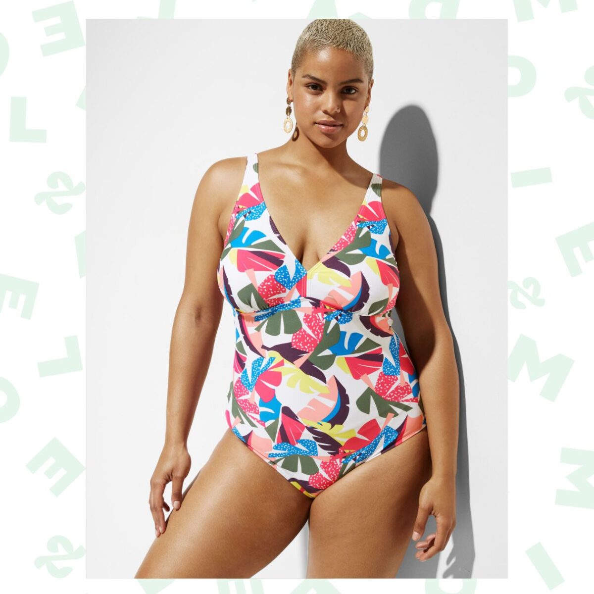 Maillot de bain une pièce imprimé tropical Maillot de bain une pièce imprimé tropical