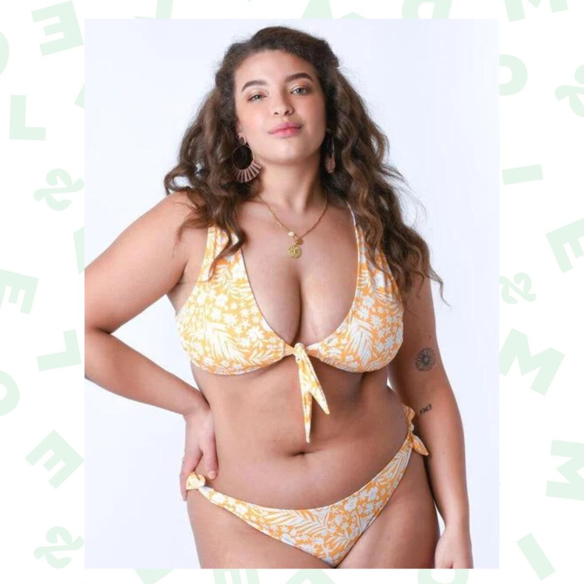 Mailot de bain triangle jaune leel Mailot de bain triangle jaune leel
