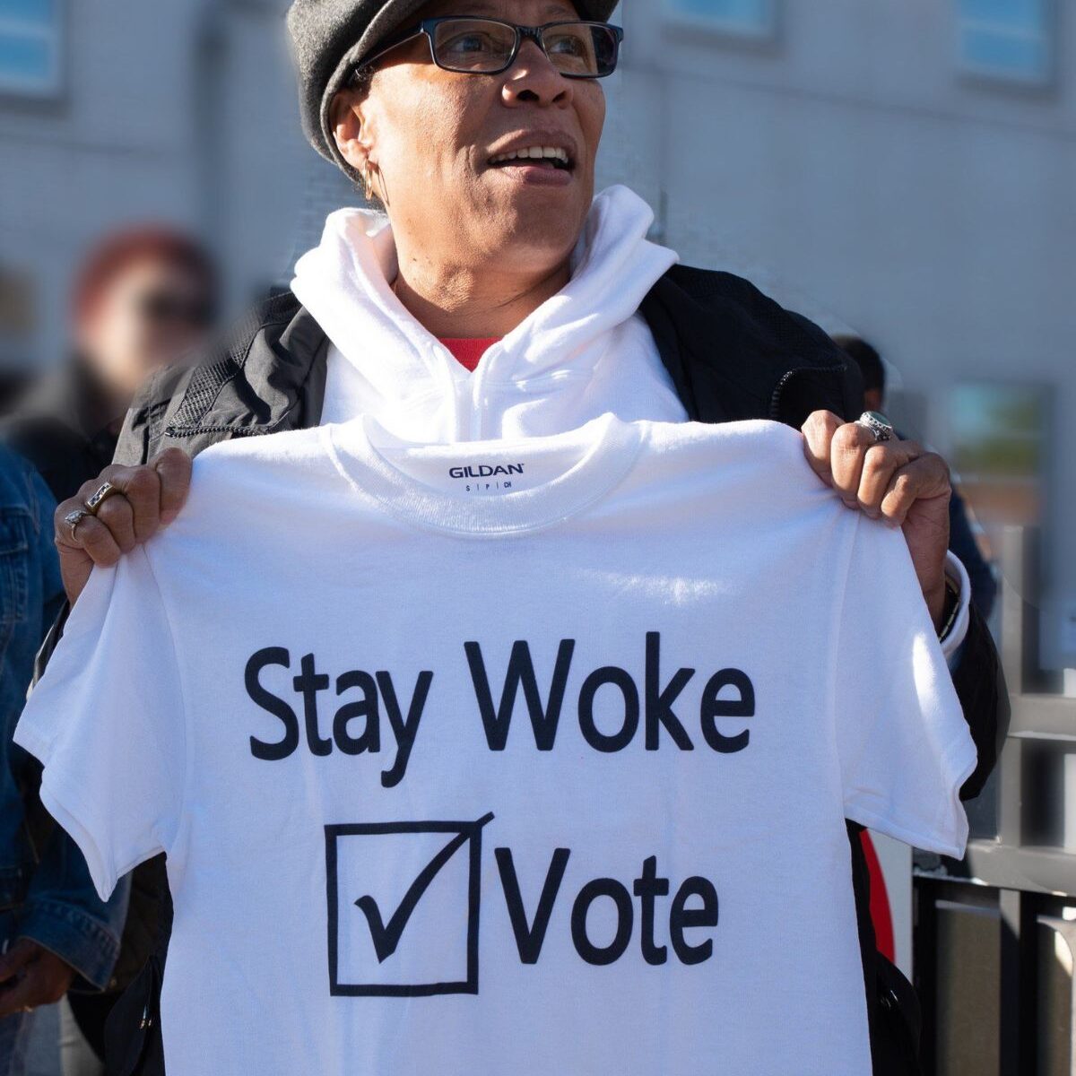 Marcia_Fudge_with_Stay_Woke_Vote_t-shirt_in_2018 wikimedia commons Marcia_Fudge_with_Stay_Woke_Vote_t-shirt_in_2018 wikimedia commons