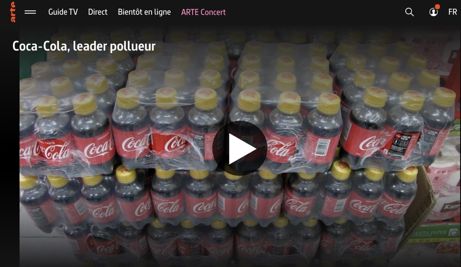 Coca-Cola, leader pollueur, de Laura Mulholland, disponible sur arte jusq’au 23 octobre 2022