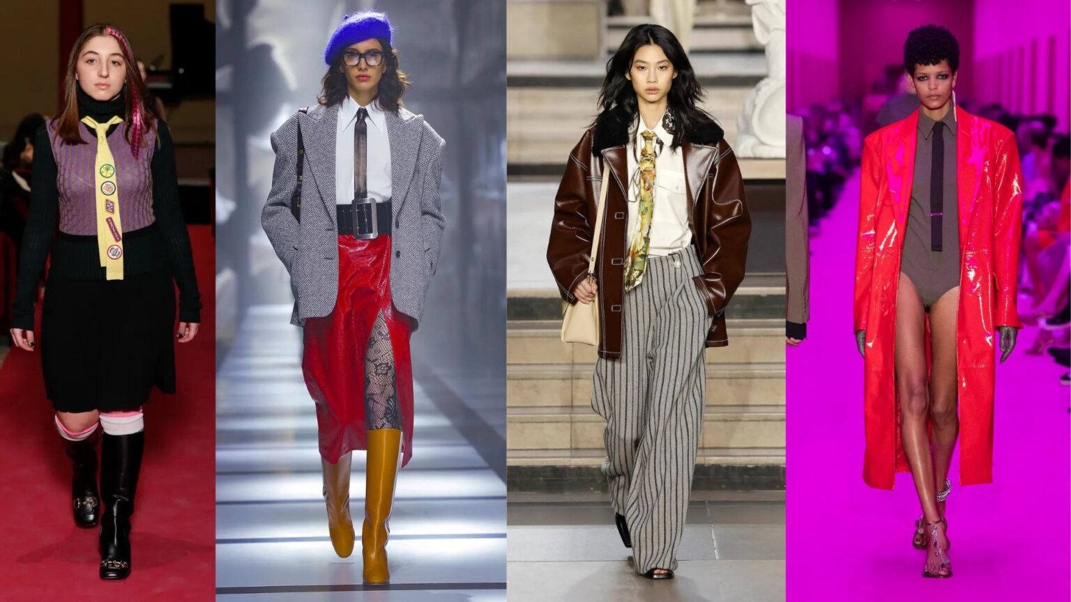 La cravate envahit le cou des femmes pour l’automne-hiver 2022-2023 La cravate envahit le cou des femmes pour l’automne-hiver 2022-2023