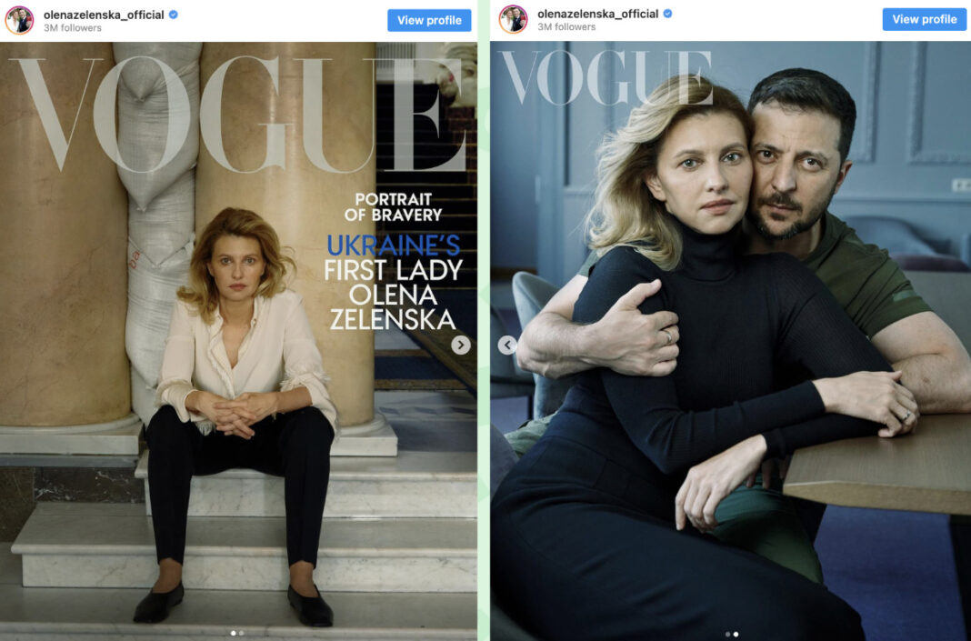 Le couple présidentiel ukrainien, photographié par Annie Leibovitz pour le Vogue US Le couple présidentiel ukrainien, photographié par Annie Leibovitz pour le Vogue US