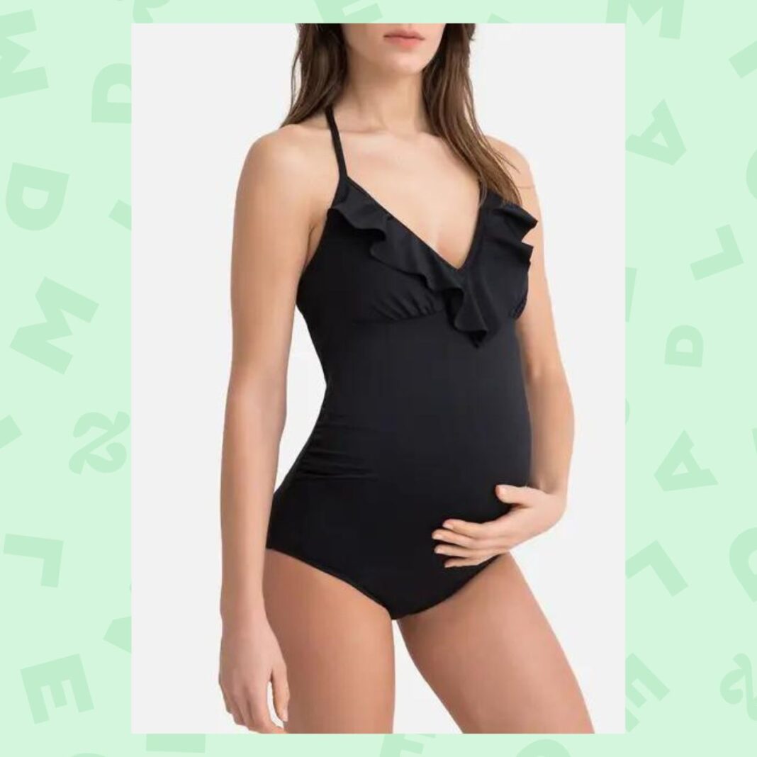 Maillot de bain de grossesse 1 pièce dos-nu Maillot de bain de grossesse 1 pièce dos-nu