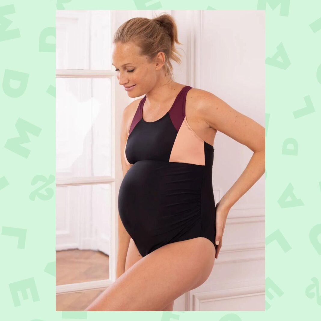 Maillot de bain de grossesse pour la natation — Envie de fraise — 34,99€. Maillot de bain de grossesse pour la natation — Envie de fraise — 34,99€.
