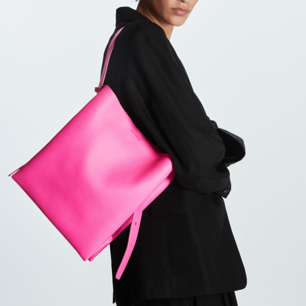 Cabas en cuir rose, COS Cabas en cuir rose, COS