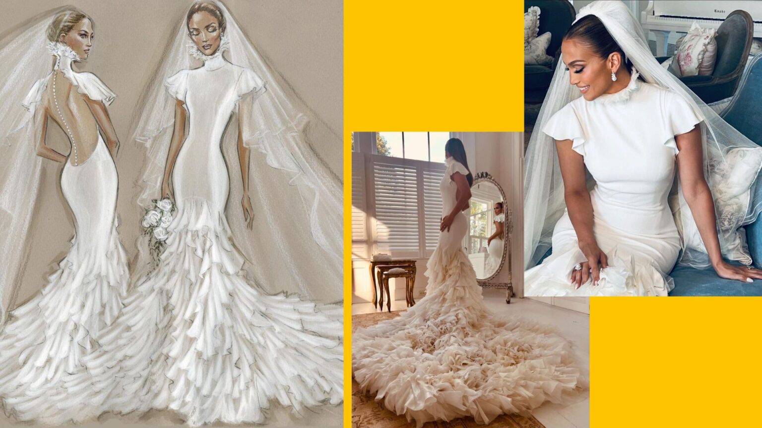 En première tenue, Jennifer Lopez portait une robe colonne à col roulé En première tenue, Jennifer Lopez portait une robe colonne à col roulé
