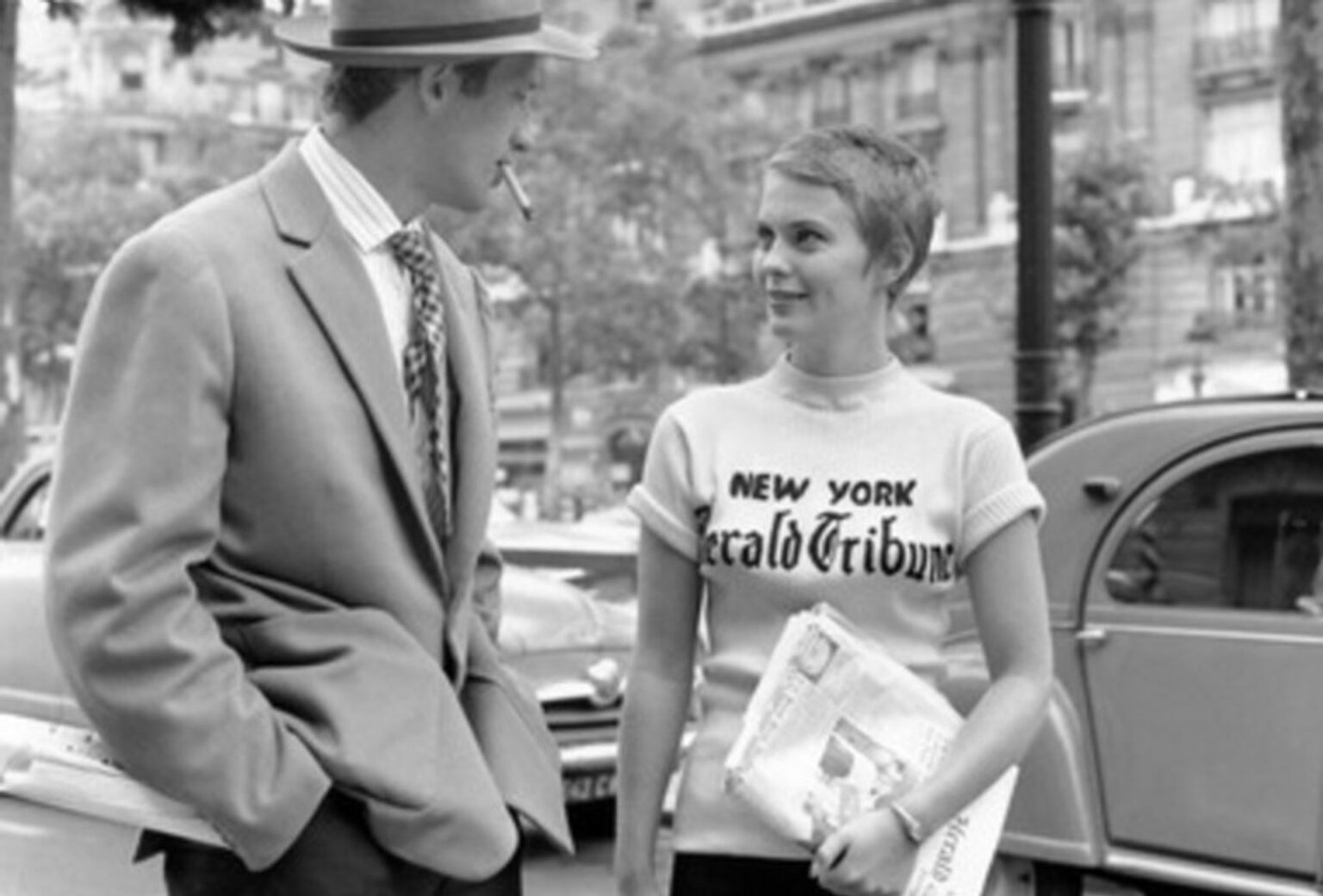 À bout de souffle, avec Jean-Paul Belmondo et Jean Seberg À bout de souffle, avec Jean-Paul Belmondo et Jean Seberg
