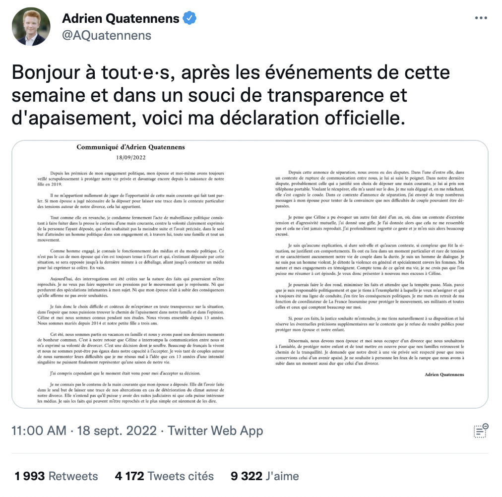 adrien quatennens communique twitter