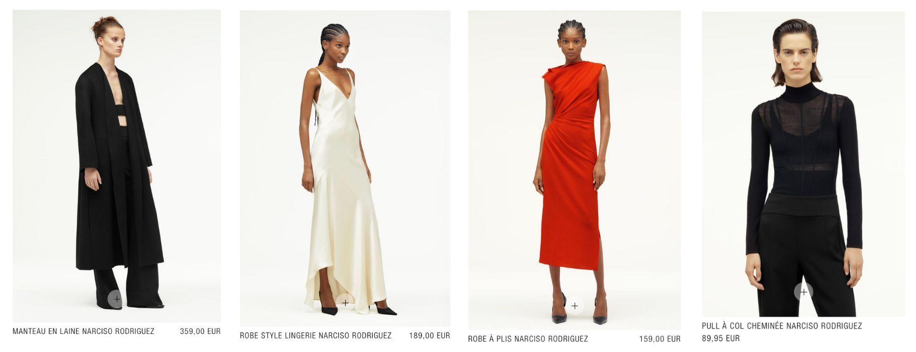 Some pieces from the 'Zara x Narciso Rodriguez collaboration