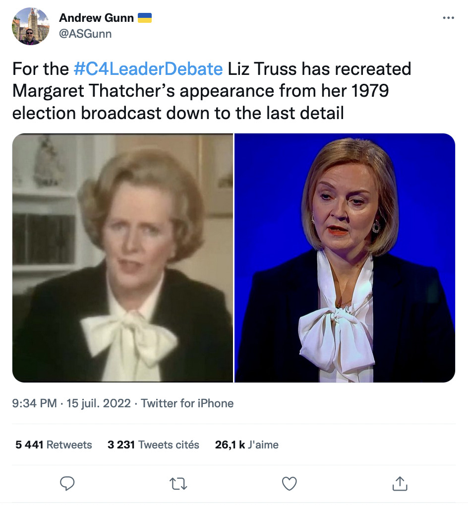 liz truss margaret thatcher tweet