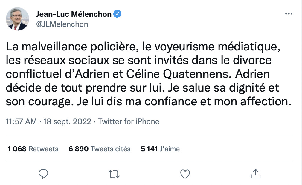 melenchon quatennens tweet