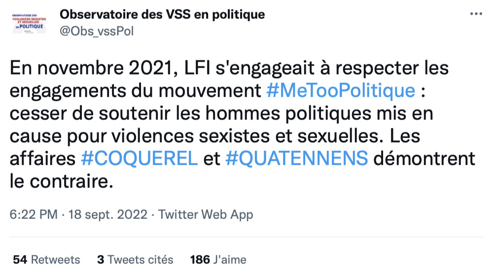 observatoires des violences sexistes et sexuelles en politique – quatennens